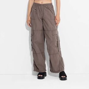 Wild Fable Women's Mid Rise Wide Leg Relaxed Cargo Pants